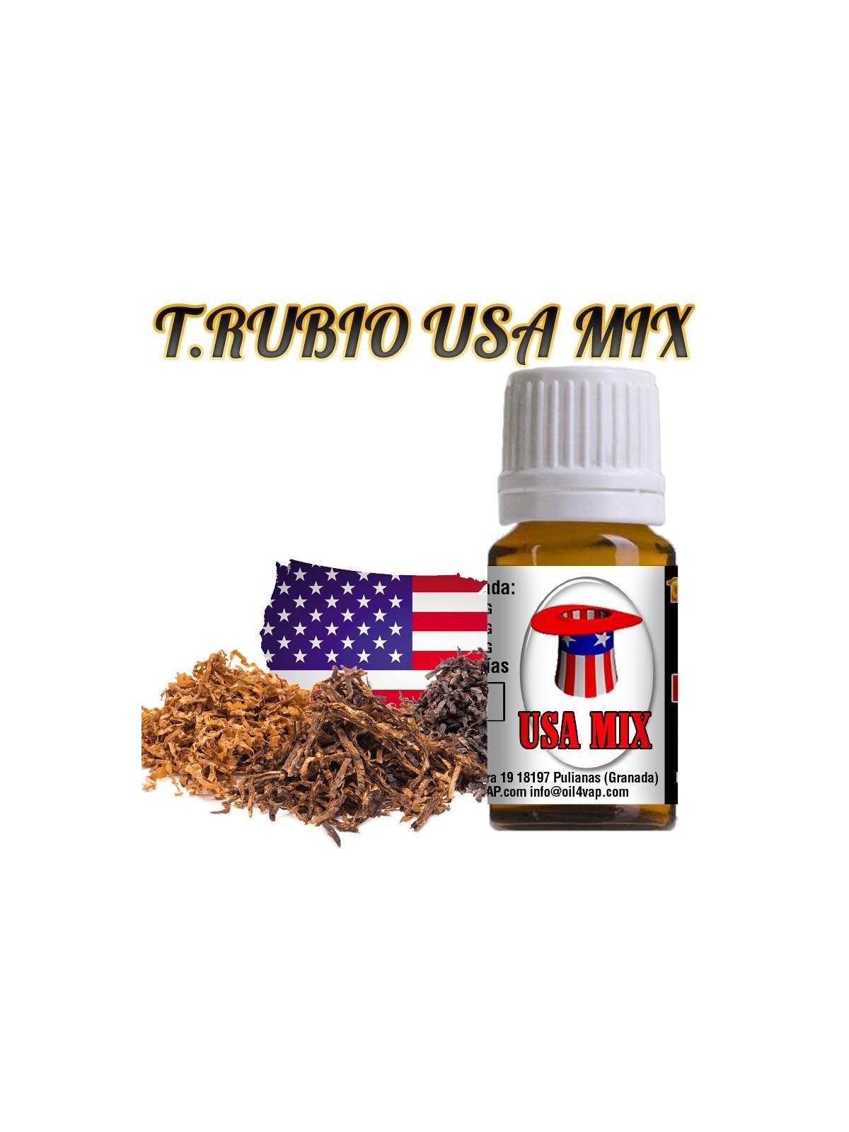 Aroma vapeo OIL4VAP TABACO RUBIO USA MIX 10ML