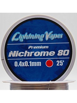 LIGHTNING VAPES - BOBINA NICHROME 80 0.4x0.1 30Metros LIGHTNING VAPES - 1