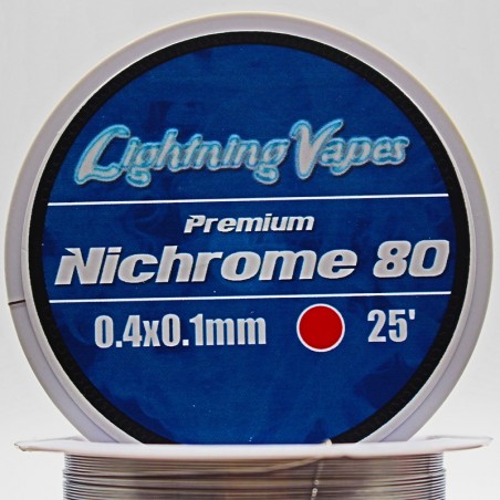 LIGHTNING VAPES - BOBINA NICHROME 80 0.4x0.1 30Metros LIGHTNING VAPES - 1
