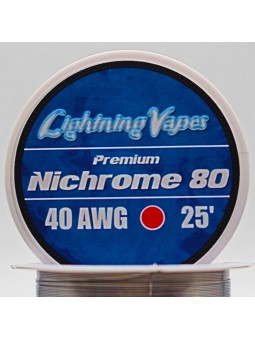 LIGHTNING VAPES - BOBINA NICHROME 80  7,5Metros 26/28/32/34/36/38/40 AWG LIGHTNING VAPES - 8