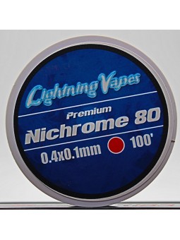 LIGHTNING VAPES - BOBINA NICHROME 80 0.4x0.1 7,5Metros LIGHTNING VAPES - 1
