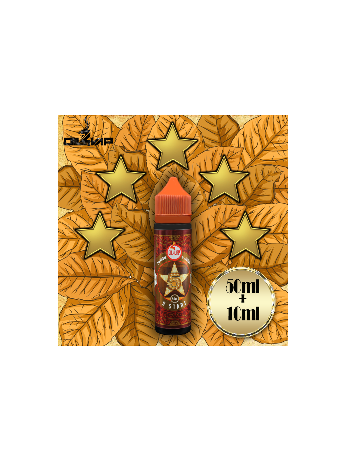 O4V - E-LIQUID T.RUBIO 5 STARS PREMACERADO 50ML Oil4Vap - 1