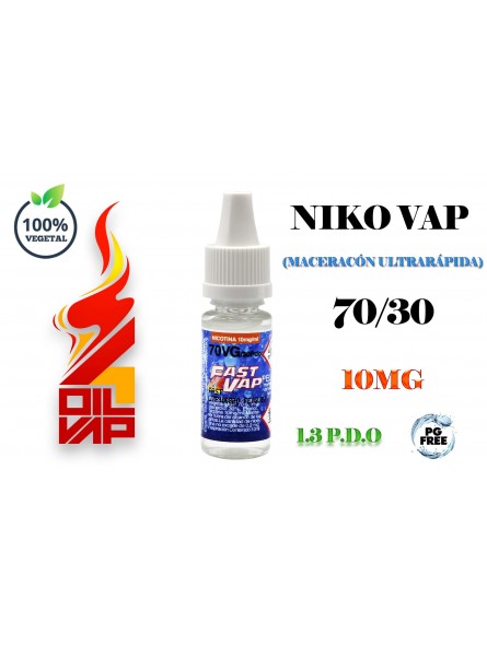 NIKO-VAP 70VG/30 1.3PDO - FAST4VAP Oil4Vap - 4