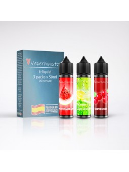 VM - PACK DE 3 LÍQUIDOS 50ML VAPERMAISTER (ARANDANO ROJO, LIMA LIMON Y SANDIA) VAPERMAISTER - 1