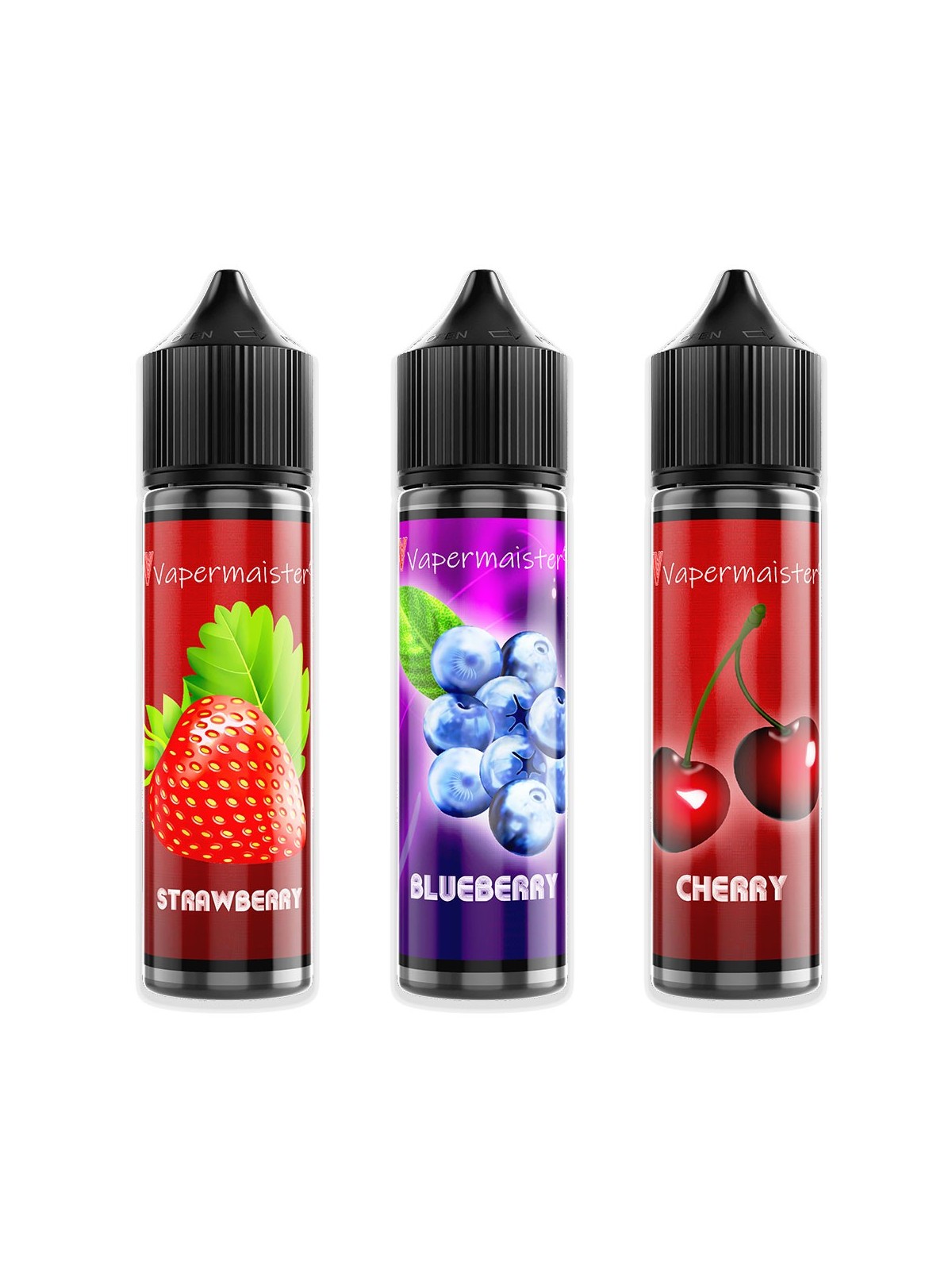 VM - PACK DE 3 LÍQUIDOS 50ML VAPERMAISTER (CEREZA, ARANDANO AZUL Y FRESA) VAPERMAISTER - 2