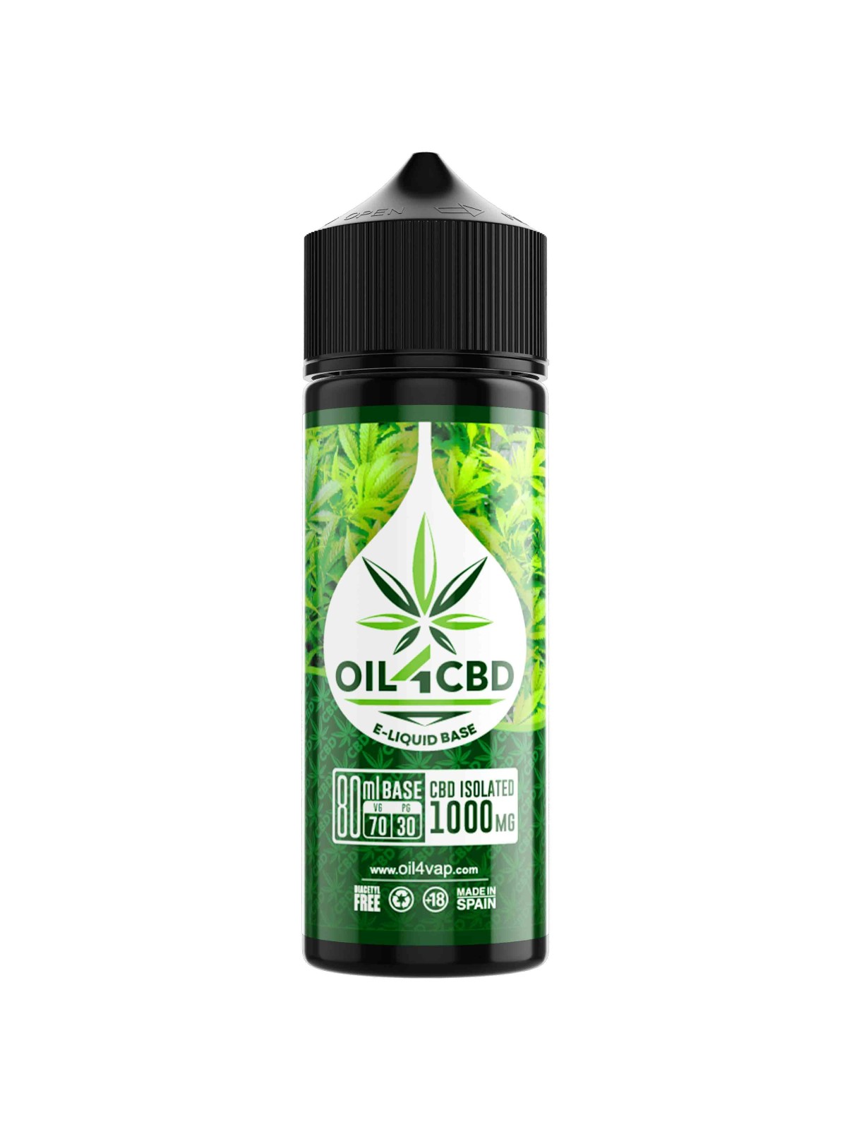 O4CBD - BASE OIL4CBD 80ML 70VG/30PG (CBD ISOLATED) Oil4CBD - 1