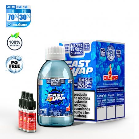 F4V - PACK BASE Y NIKOVAPS 3mg/ml (TOTAL 200ML) Oil4Vap