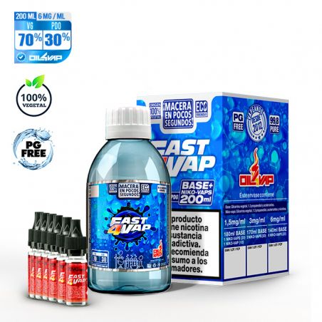 F4V - PACK BASE Y NIKOVAPS 6mg/ml (TOTAL 200ML) Oil4Vap