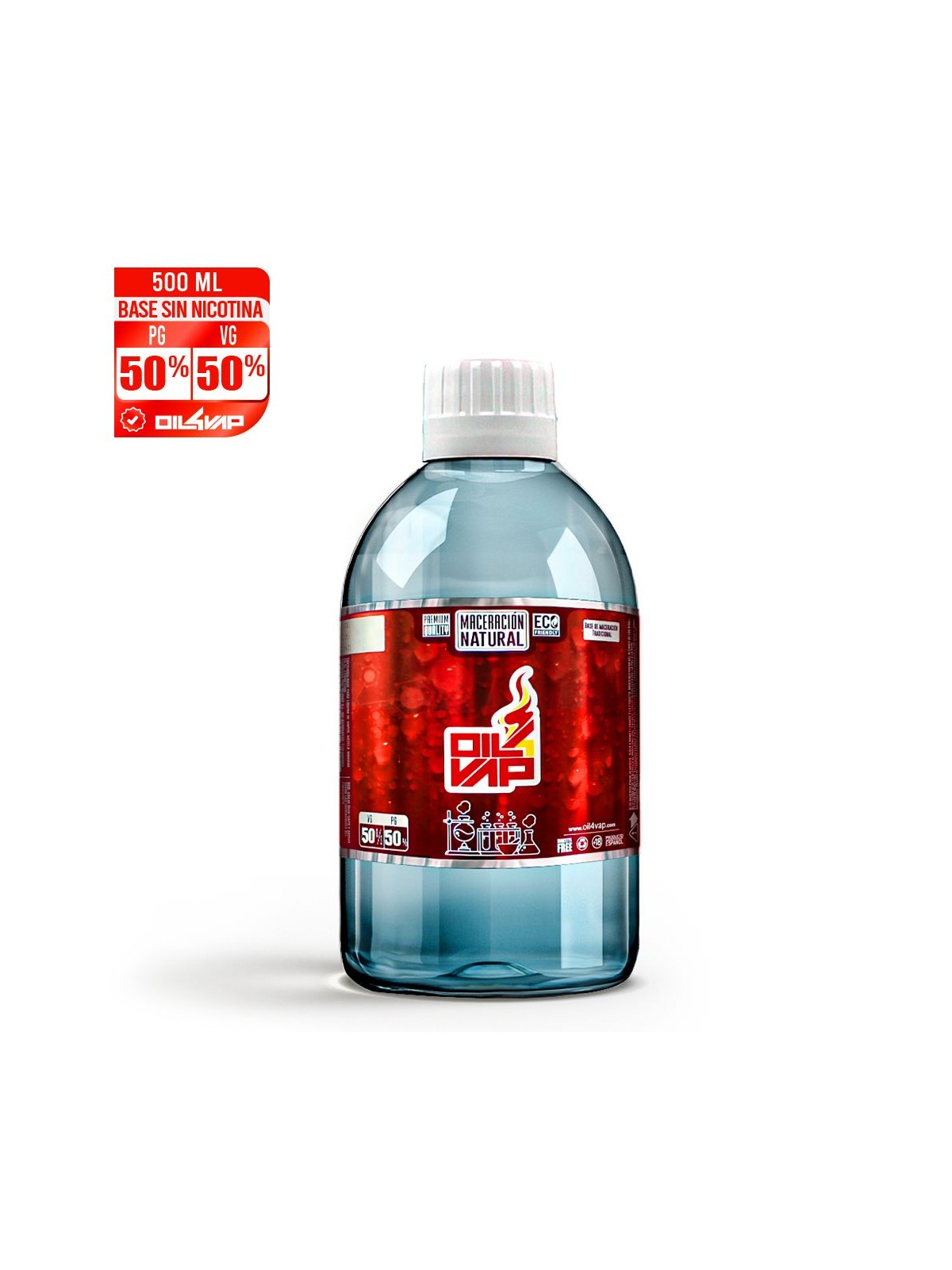 O4V - BASE 500ML (SIN NICOTINA) Oil4Vap