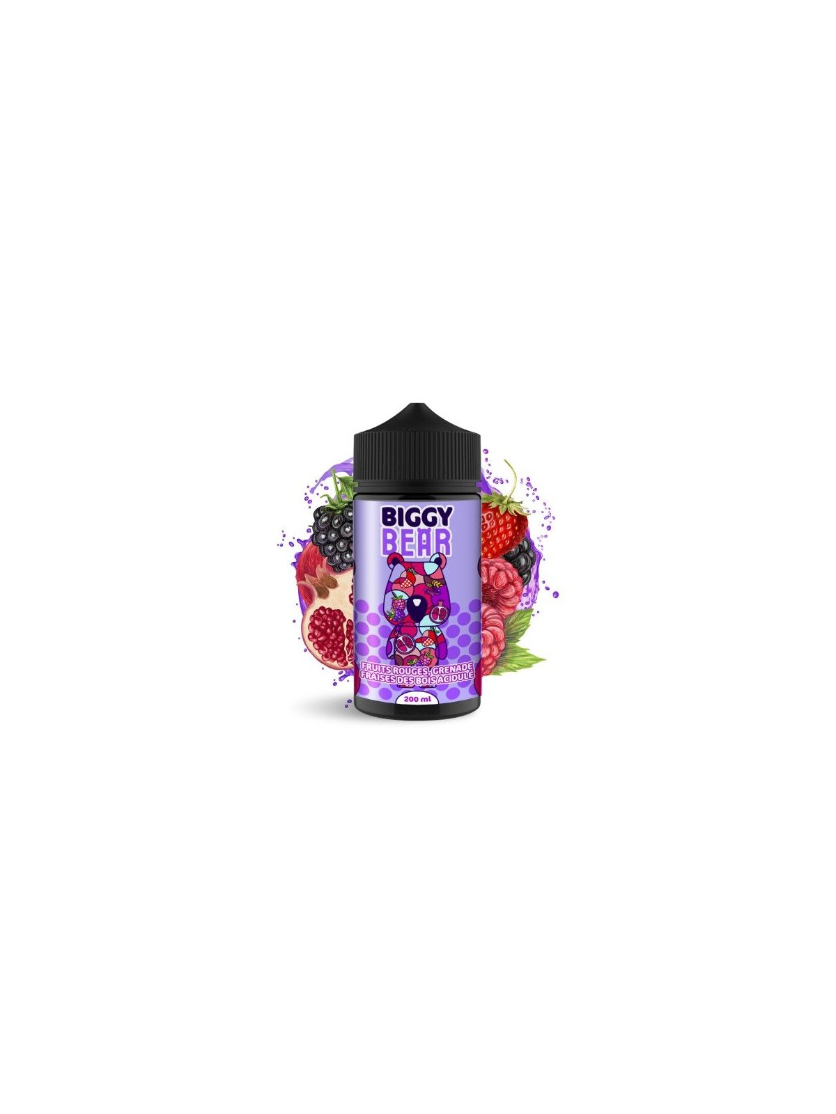 BBF - BIGGY BEAR E-LIQUID FRUTOS ROJOS - GRANADA - FRESA SILVESTRE  (200ML) BIGGY BEAR - 1