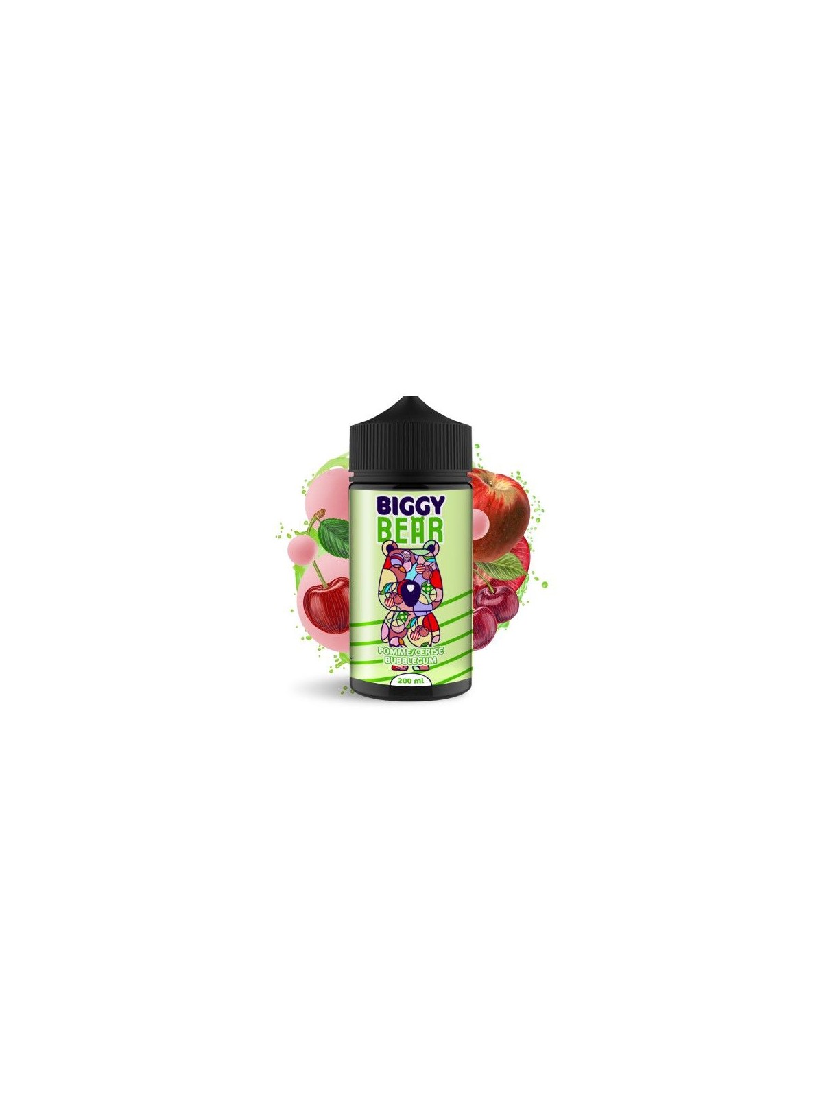 BBF - BIGGY BEAR E-LIQUID CHICLE DE MANZANA Y CEREZA (200ML) BIGGY BEAR - 1