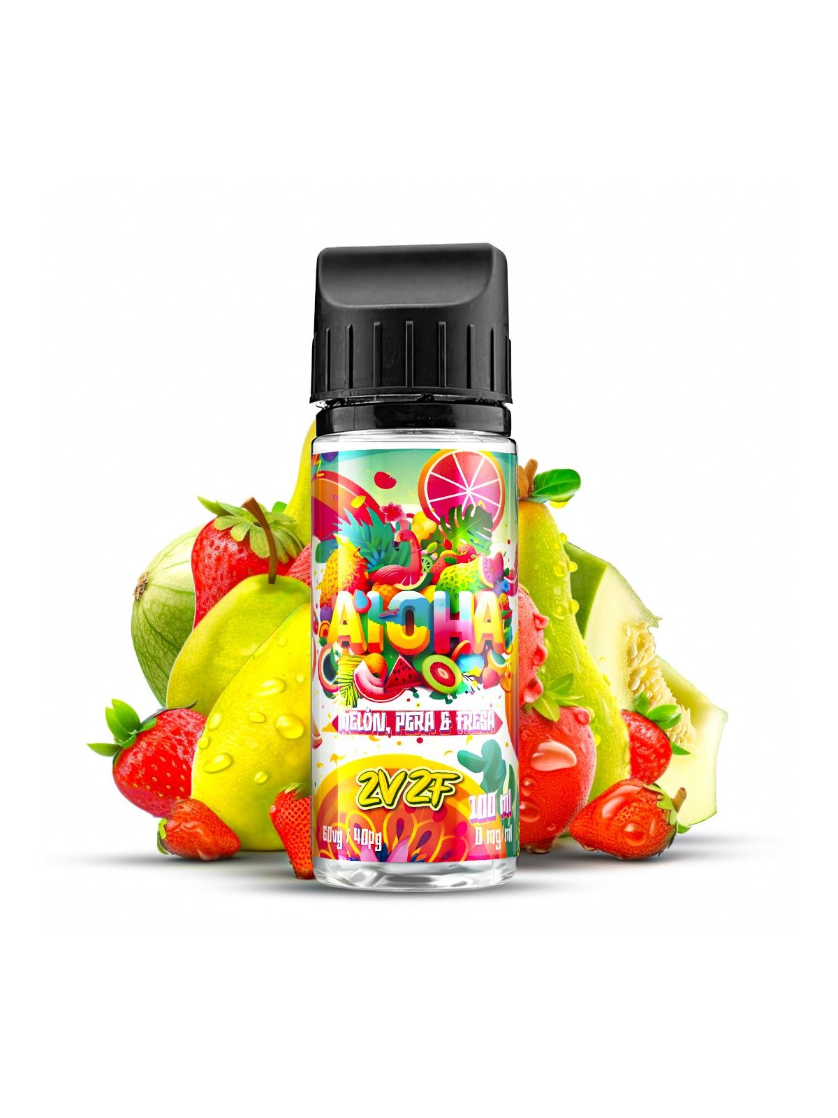 VE - VAPEO EXTREMO  ELIQUID ALOHA (MELON, FRESA, PERA) 100ML VAPEOEXTREMO - 1