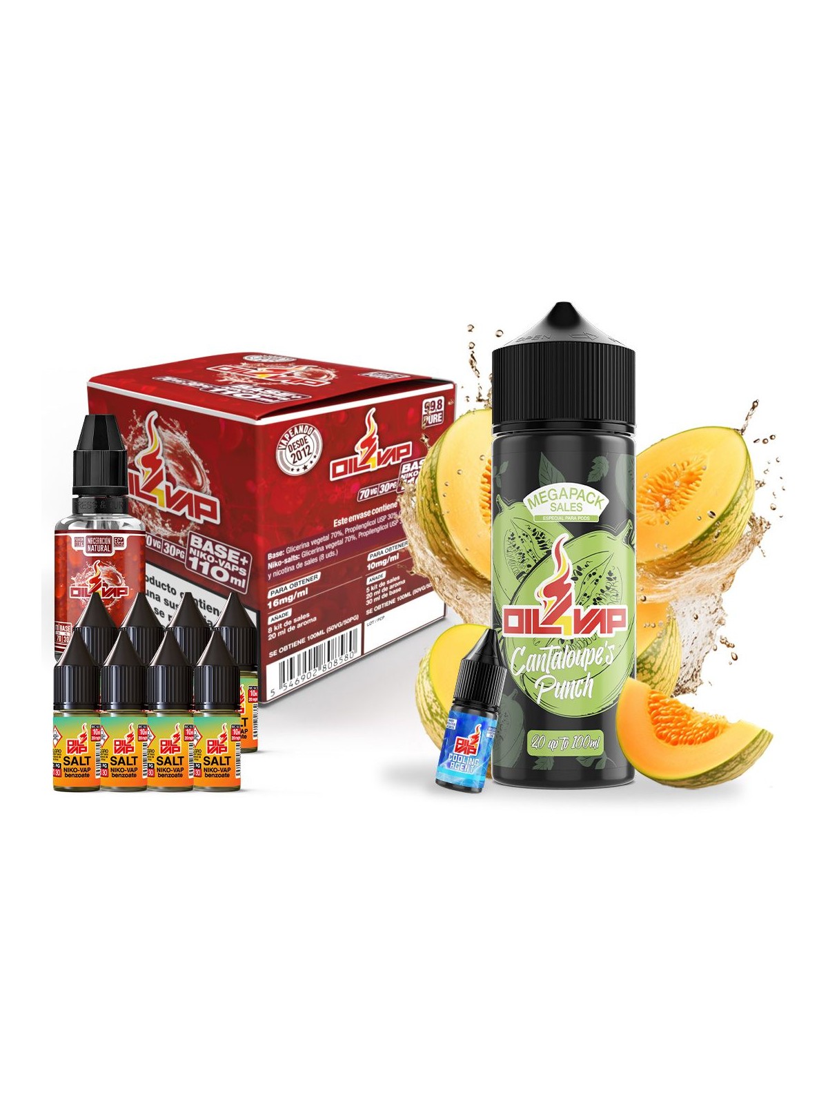 O4V - MEGAPACK DE SALES CANTALOUPE´S PUNCH Oil4Vap - 1