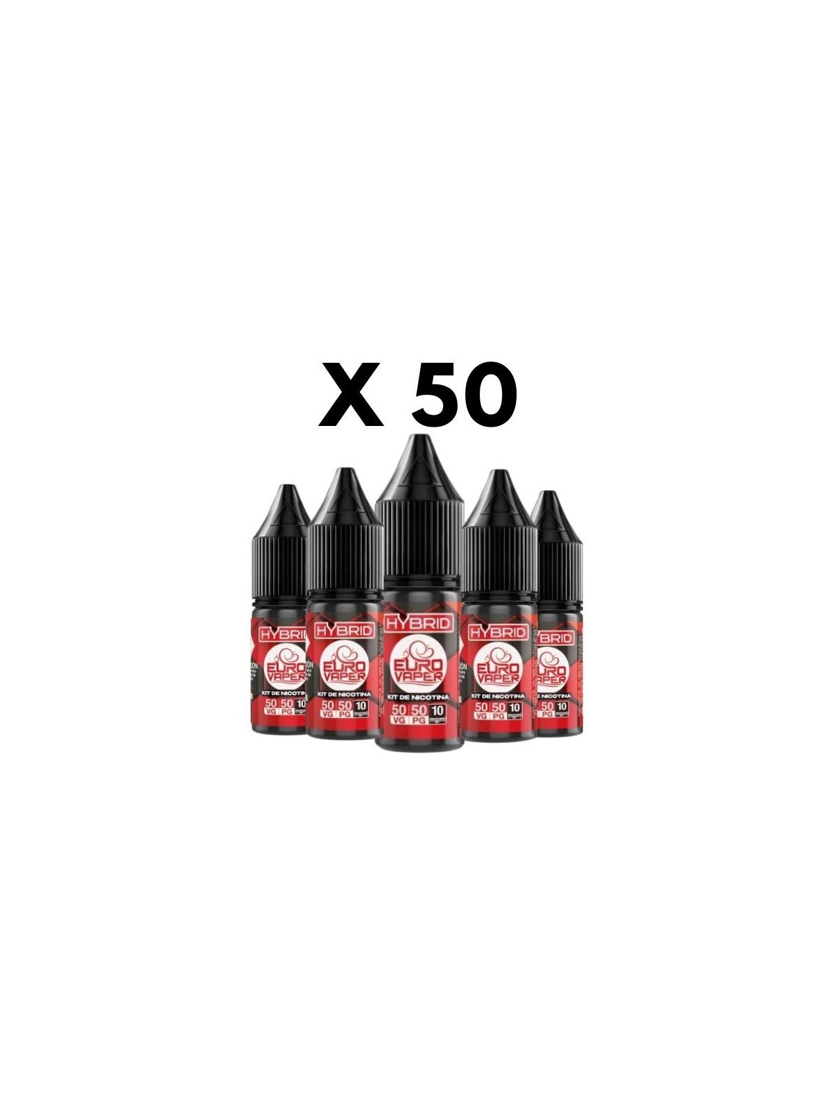 EV - EUROVAPER PACK 50 KIT NICOTINA HYBRID 50VG/50PG 10MG/ML EUROVAPER - 1