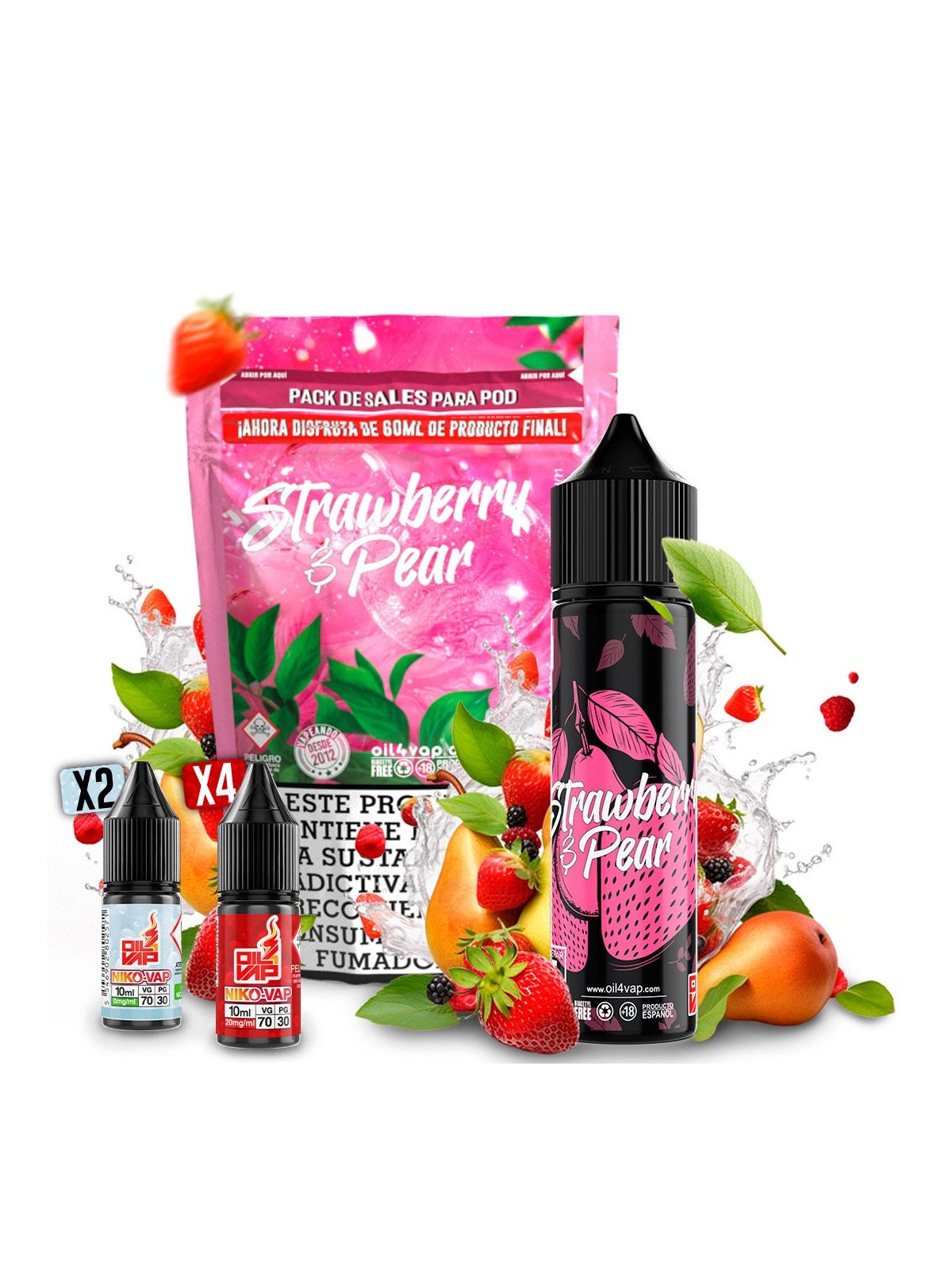 O4V - AROMA PACK 60ML STRAWBERRY & PEAR