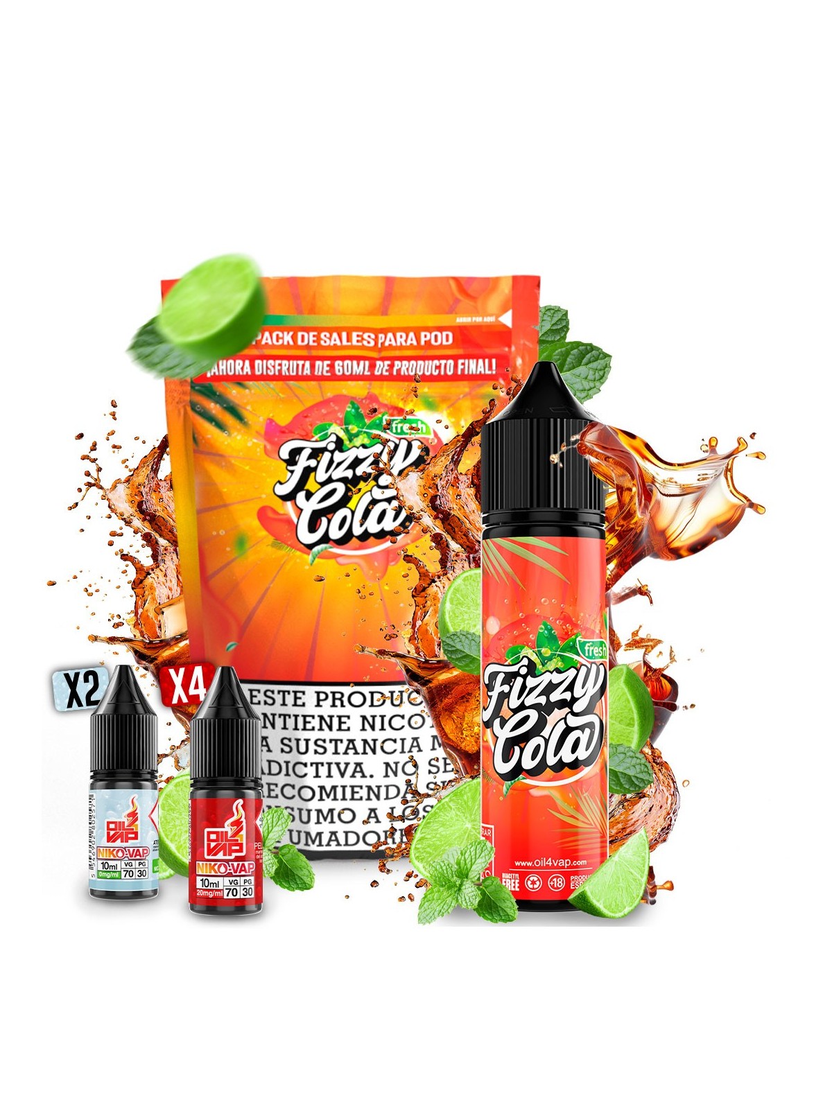 O4V - PACK DE SALES 60ML FIZZY COLA