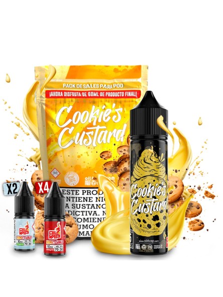 O4V - PACK DE SALES 60ML COOKIE´S CUSTARD