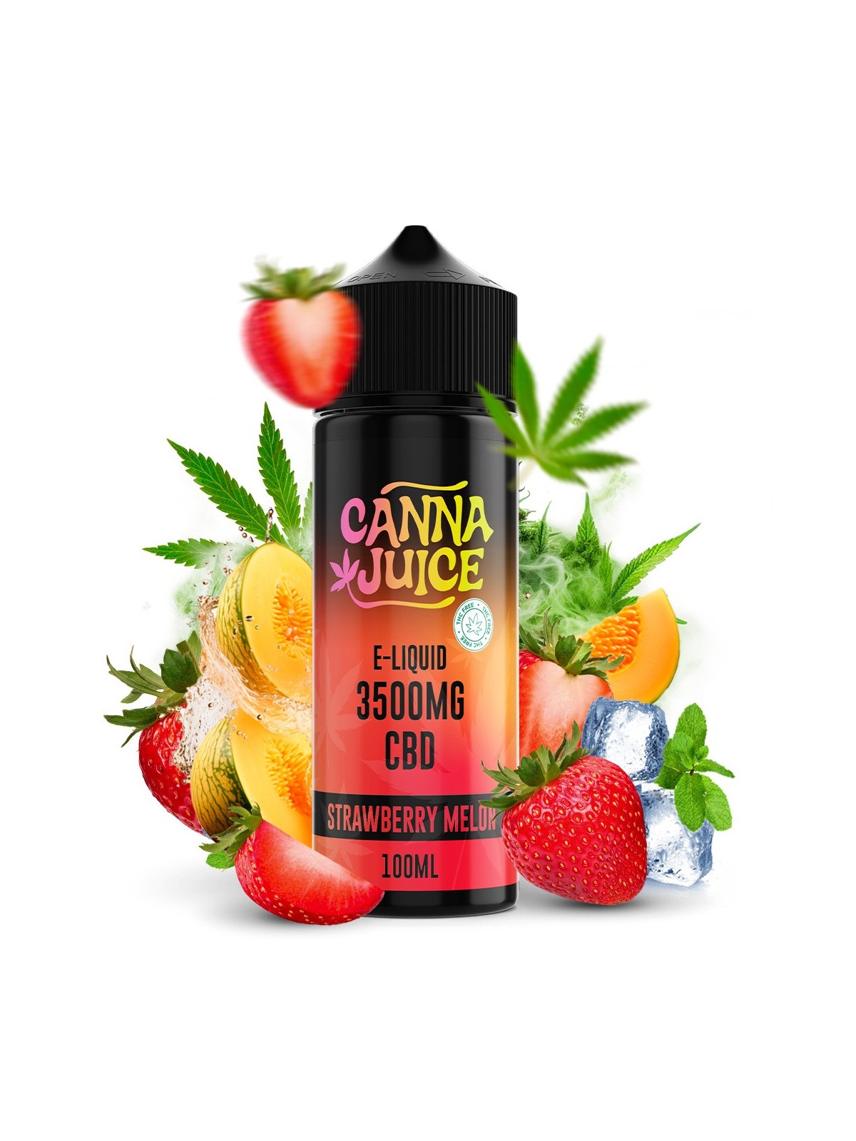 CNJ - ELIQUID STRAWBERRY MELON (100ML/3500MG) CANNA JUICE - 1
