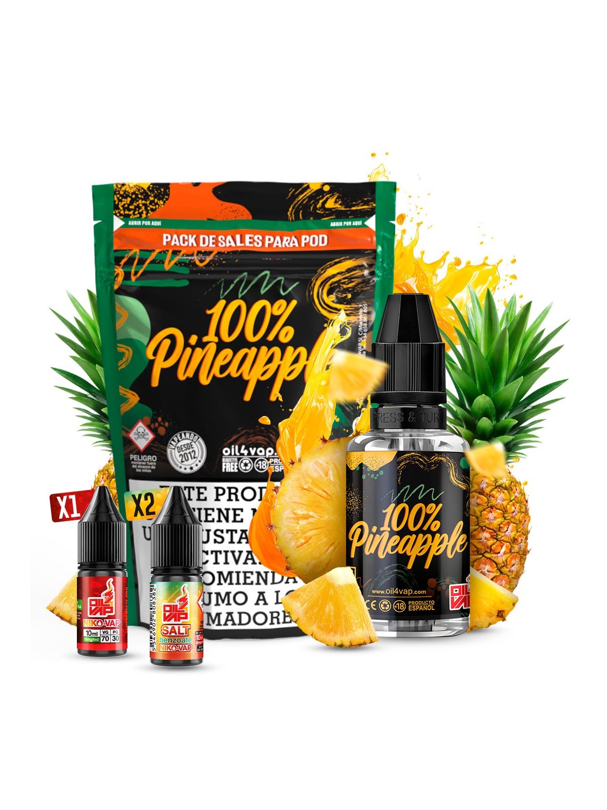 O4V - PACK DE SALES 100% PINEAPPLE