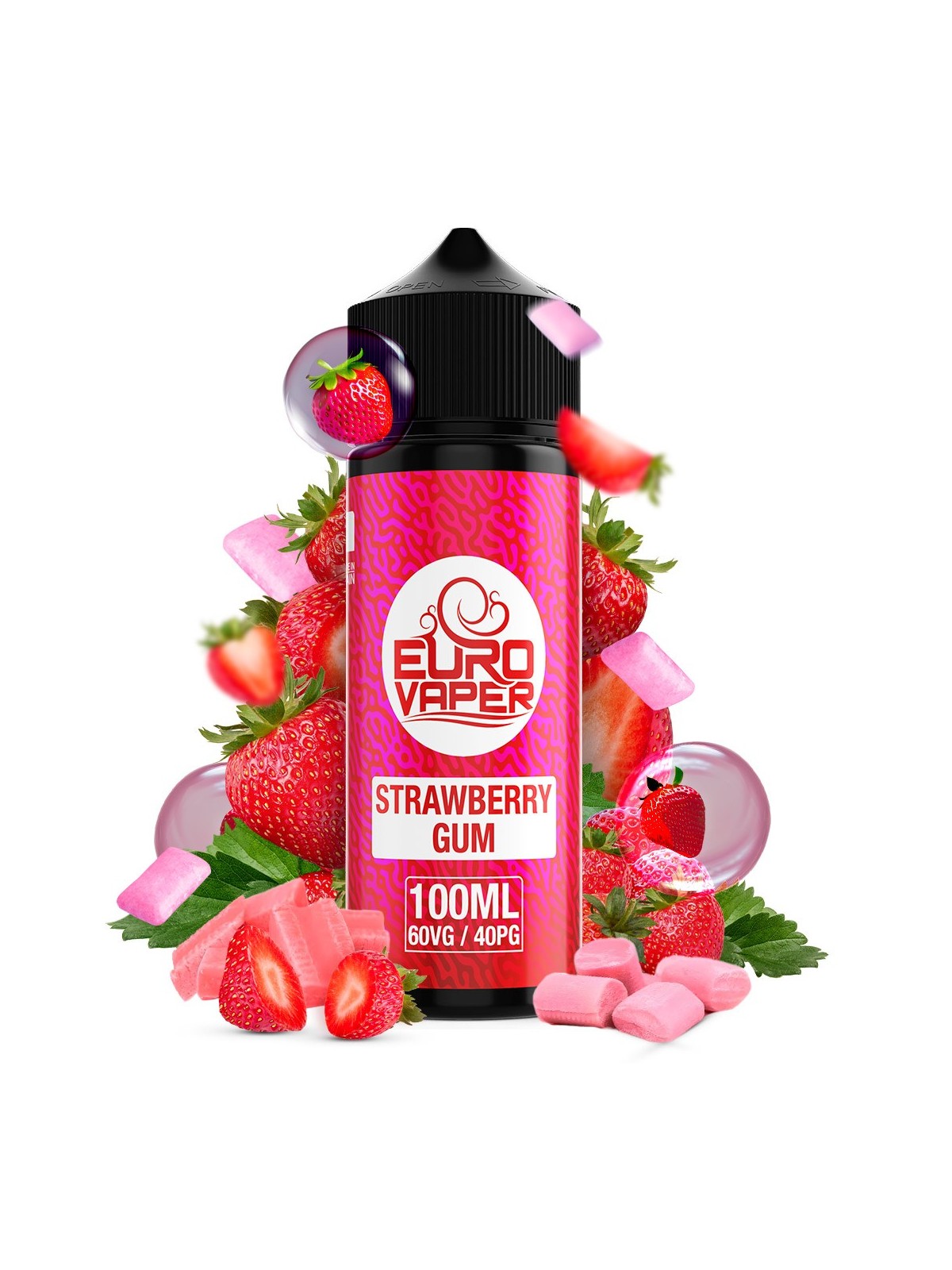 EV - AOMA SHORTFILL EUROVAPER STRAWBERRY GUM 100ML