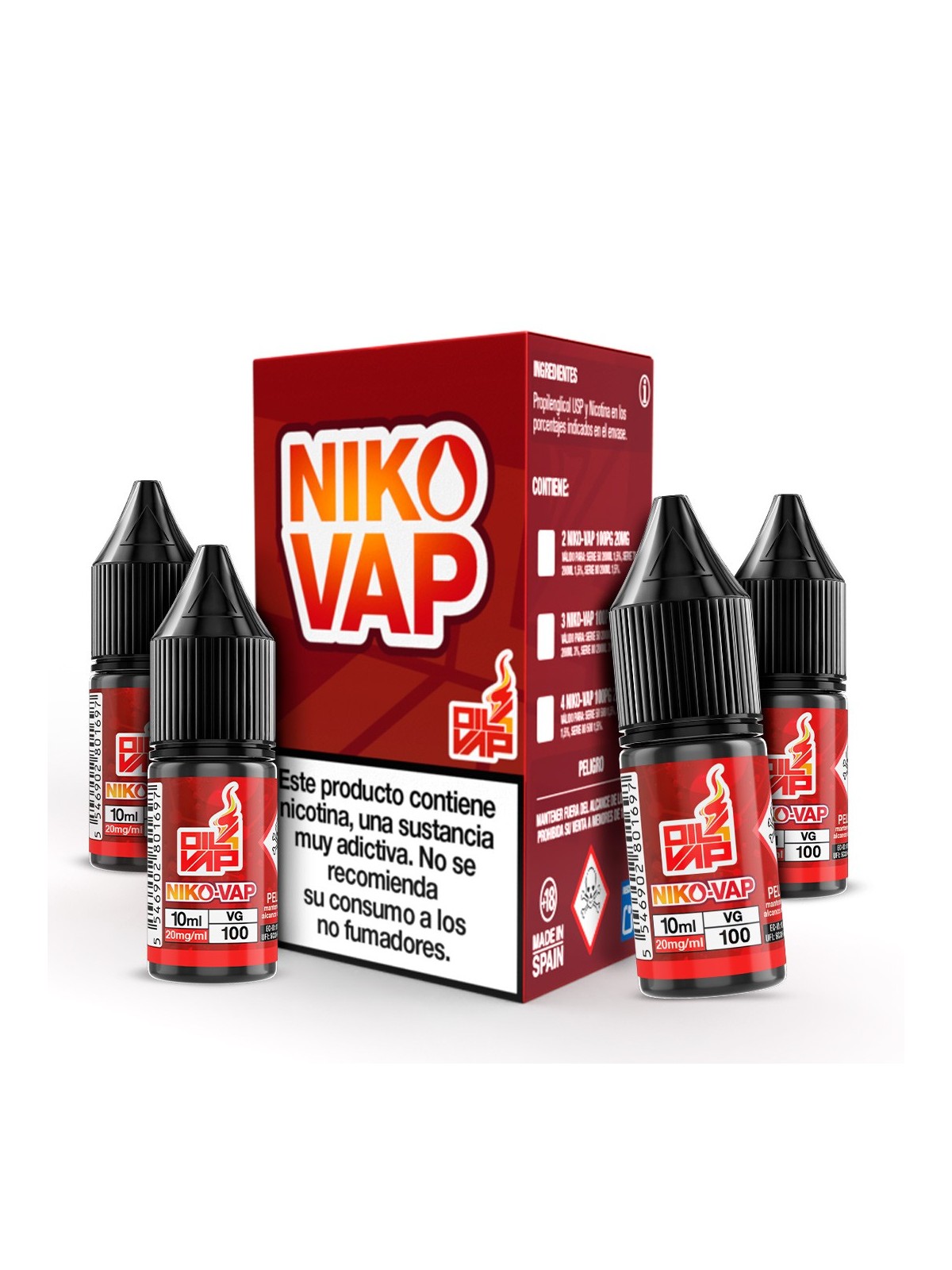O4V - CAJA NIKO-VAP 100% PG (4 UDS) (3x 20mg + 1x 0mg) SERIE 80 O4V - CAJA NIKO-VAP 100% PG (4 UDS) (3x 20mg + 1x 0mg) SERIE 80