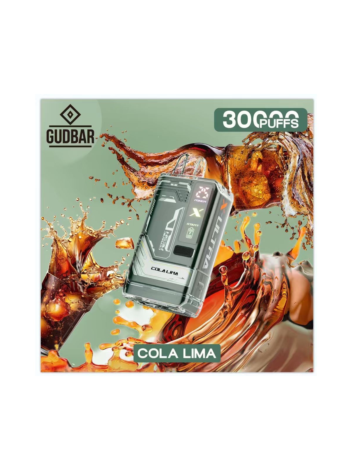 GB - GUDBAR X-ULTRA 30.000 PUFFS COLA LIMA (SIN NICOTINA) GUDBAR - 1