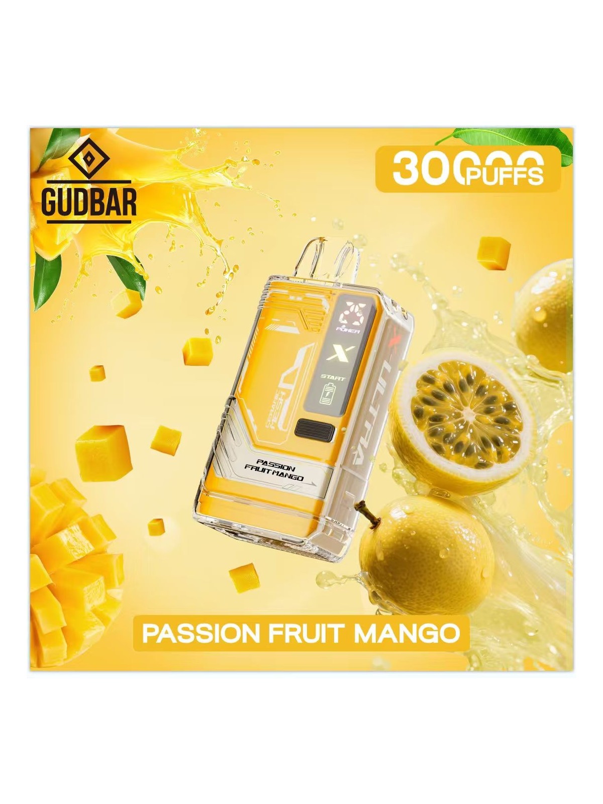 GB - GUDBAR X-ULTRA 30.000 PUFFS PASSION FRUIT MANGO (SIN NICOTINA) GUDBAR - 1