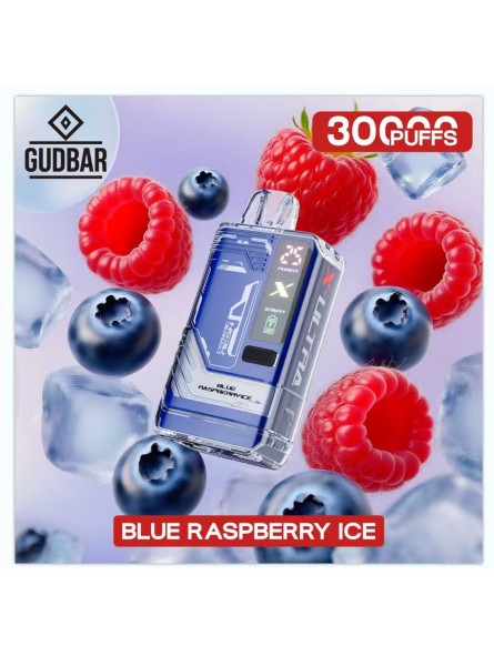 GB - GUDBAR X-ULTRA 30.000 PUFFS BLUE RASPBERRY ICE (SIN NICOTINA) GUDBAR - 1