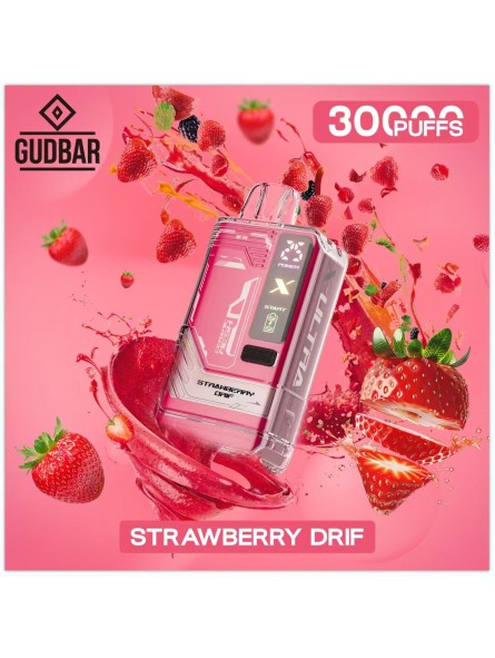 GB - GUDBAR X-ULTRA 30.000 PUFFS STRAWBERRY DRIF (SIN NICOTINA) GUDBAR - 1