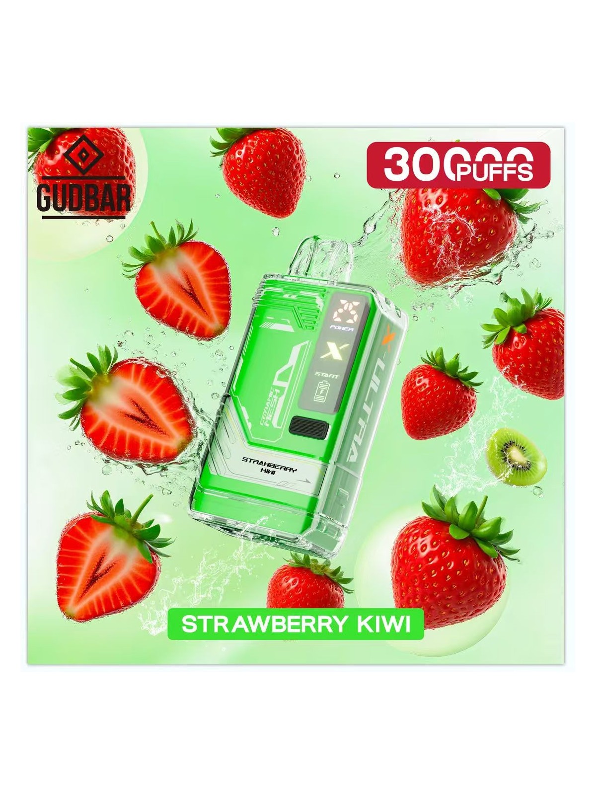 GB - GUDBAR X-ULTRA 30.000 PUFFS STRAWBERRY KIWI (SIN NICOTINA) GUDBAR - 1