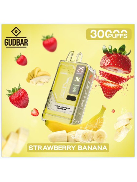 GB - GUDBAR X-ULTRA 30.000 PUFFS STRAWBERRY BANANA (SIN NICOTINA) GUDBAR - 1