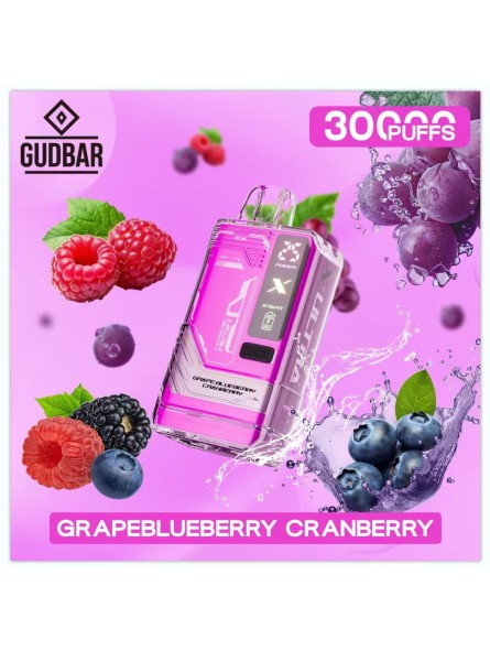 GB - GUDBAR X-ULTRA 30.000 PUFFS GRAPE BLUEBERRY CRANBERRY (SIN NICOTINA) GUDBAR - 1