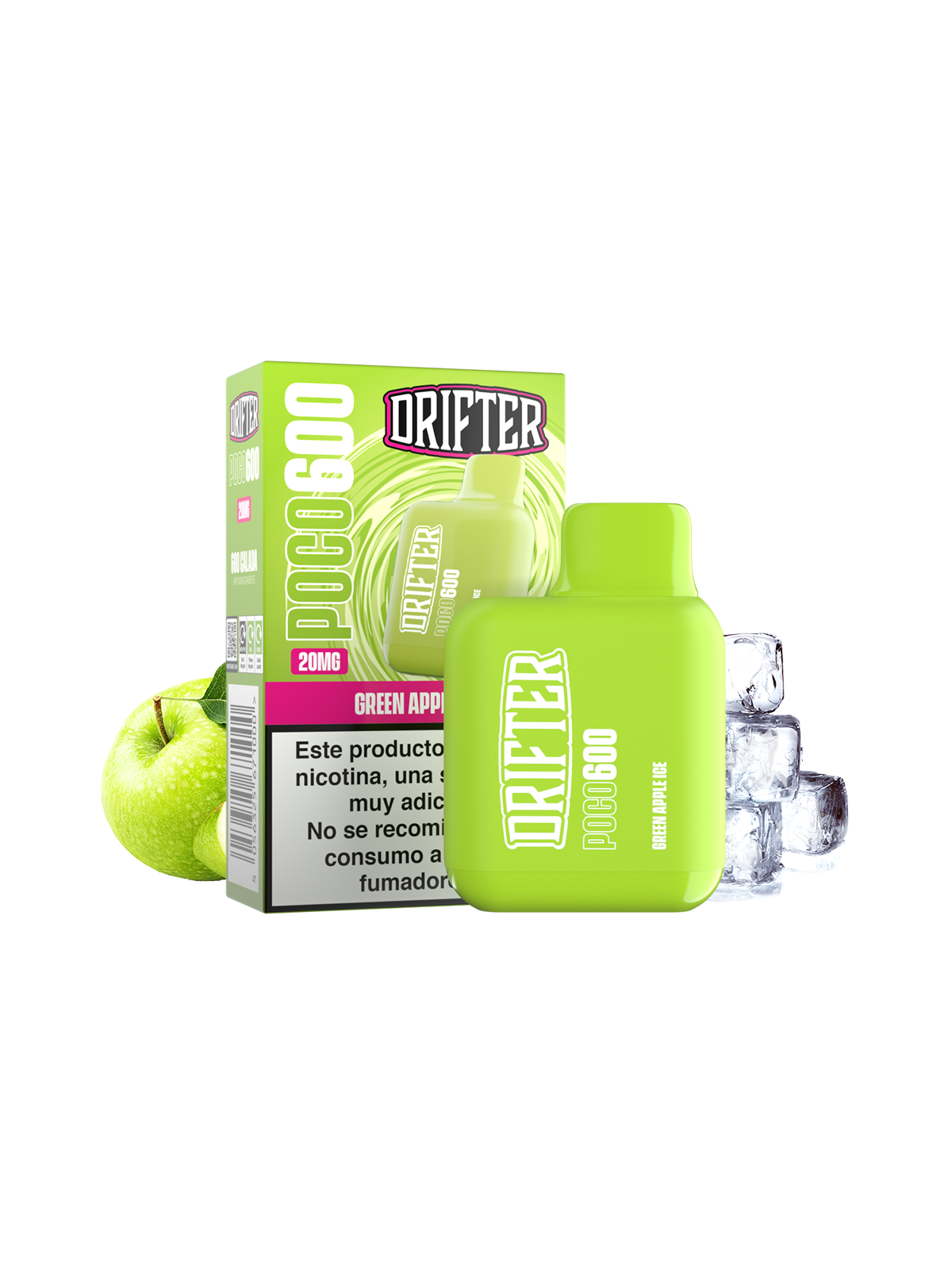 DFT - DRIFTER POCO 600 GREEN APPLE ICE 20MG 2ML