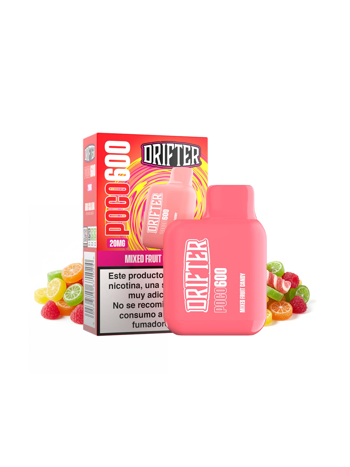 DFT - DRIFTER POCO 600 MIXED FRUIT CANDY 20MG 2ML