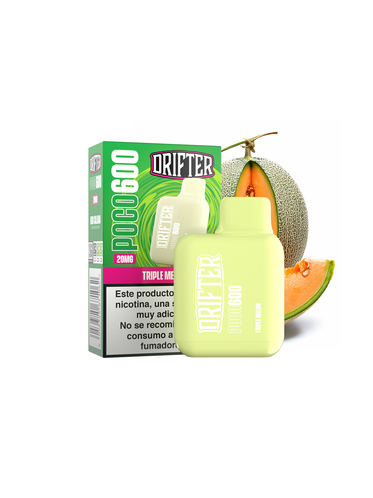DFT - DRIFTER POCO 600 TRIPLE MELON 20MG 2ML