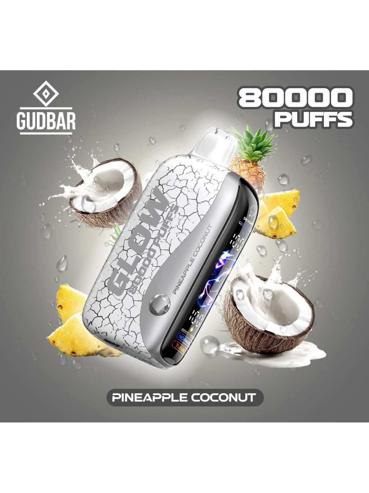 GB - GUDBAR GLOW 80.000 PUFFS PINEAPPLE COCONUT (SIN NICOTINA) GUDBAR - 1