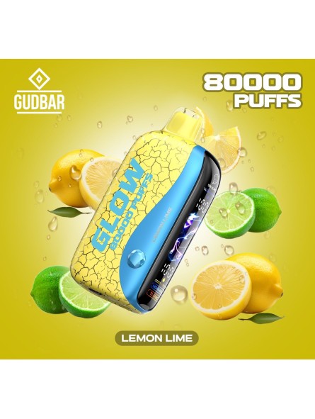 GB - GUDBAR GLOW 80.000 PUFFS LEMON LIME (SIN NICOTINA)