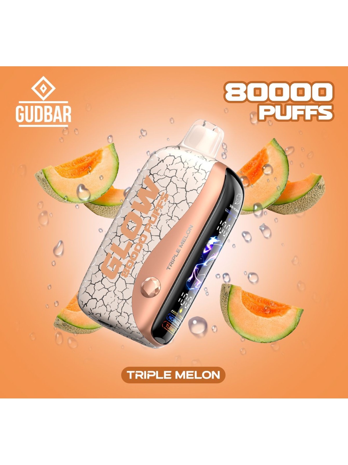 GB - GUDBAR GLOW 80.000 PUFFS TRIPLE MELON (SIN NICOTINA)