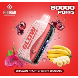 GB - GUDBAR GLOW 80.000 PUFFS DRAGON CHERRY BANANA (SIN NICOTINA)
