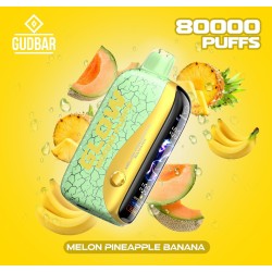 GB - GUDBAR GLOW 80.000 PUFFS MELON PINEAPPLE BANANA (SIN NICOTINA)