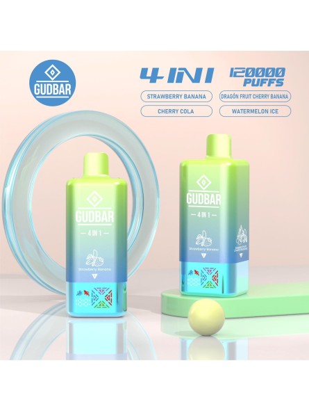 GB - GUDBAR 4 IN 1 120.000 PUFFS (SIN NICOTINA) STRAWBERRY BANANA...