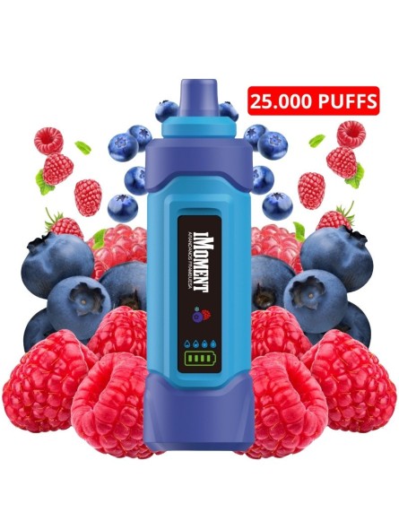 IMT - iMOMENT XIXA DTL 25.000 PUFF ARANDANOS FRAMBUESA (SIN NICOTINA)