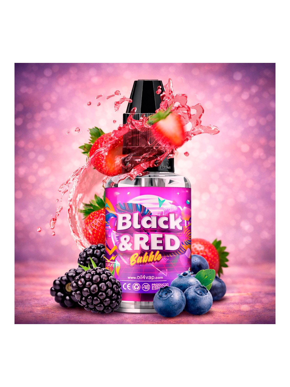 O4V - AROMA LONGFILL BLACK & RED BUBBLE (8ML) Oil4Vap - 1
