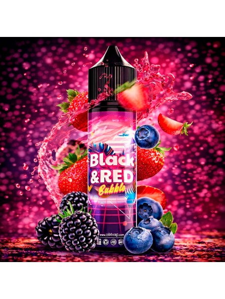 O4V - LONGFILL BLACK AND RED BUBBLE (60ml) Oil4Vap - 2