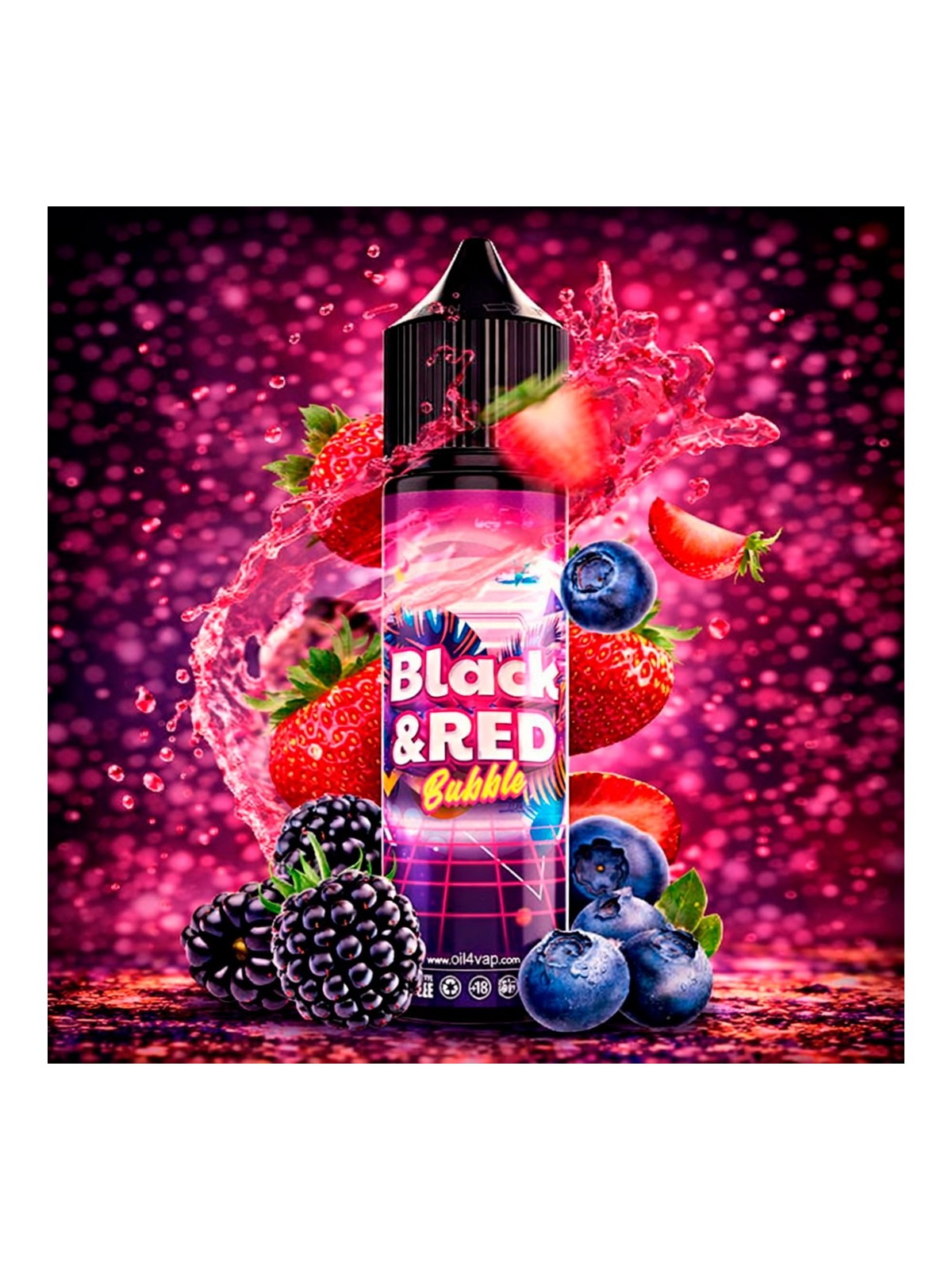 O4V - LONGFILL BLACK AND RED BUBBLE (60ml) Oil4Vap - 2