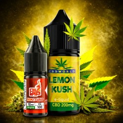 CNJ - AROMA LONGFILL LEMON KUSH CBD (10ML+10ML) 200MG CANNA JUICE - 1