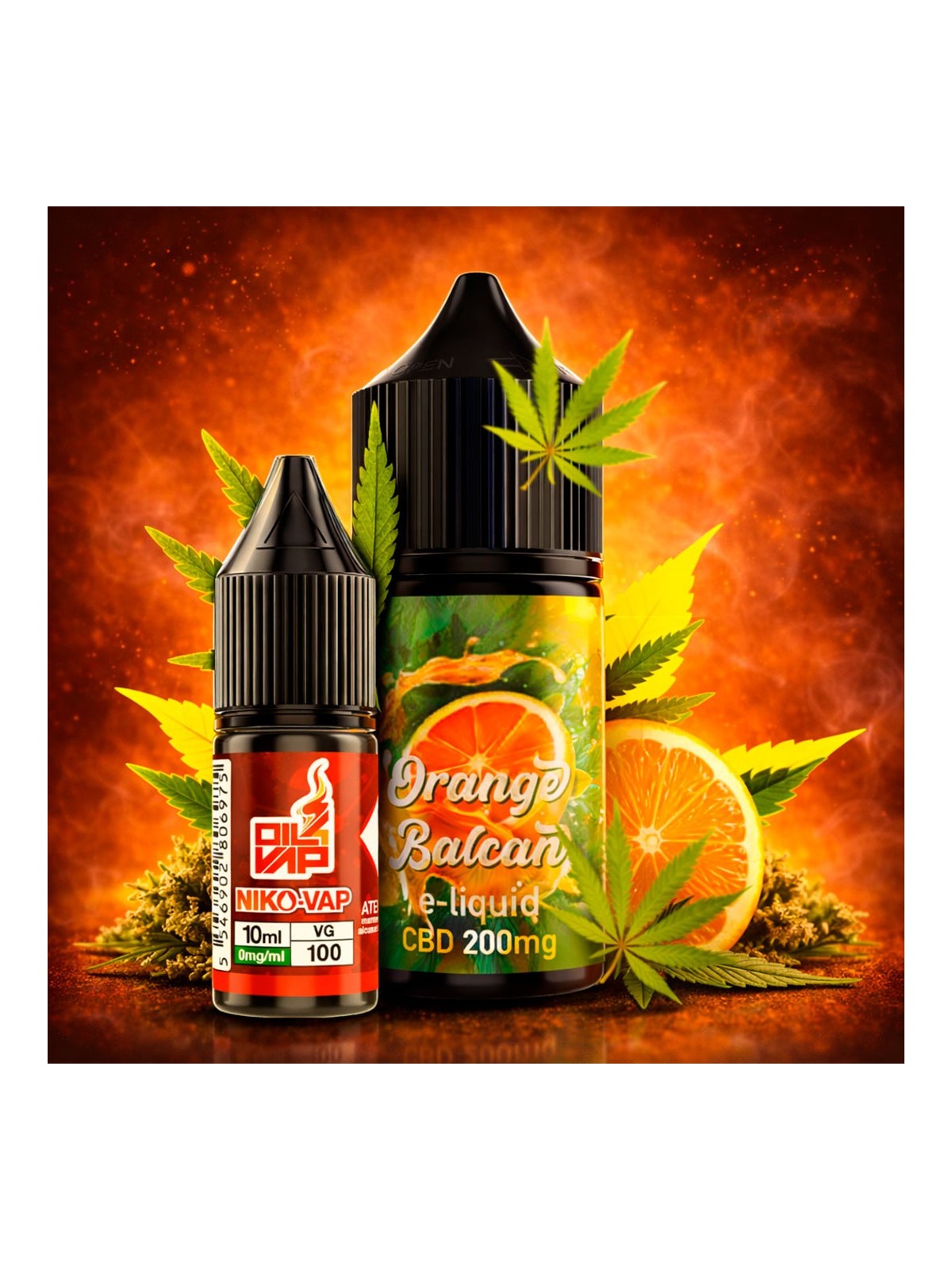 CNJ - AROMA LONGFILL ORANGE BALCAN CBD (10ML+10ML) 200MG CANNA JUICE - 1