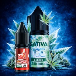 CNJ - AROMA LONGFILL SATIVA ICE CBD (10ML+10ML) 200MG CANNA JUICE - 1