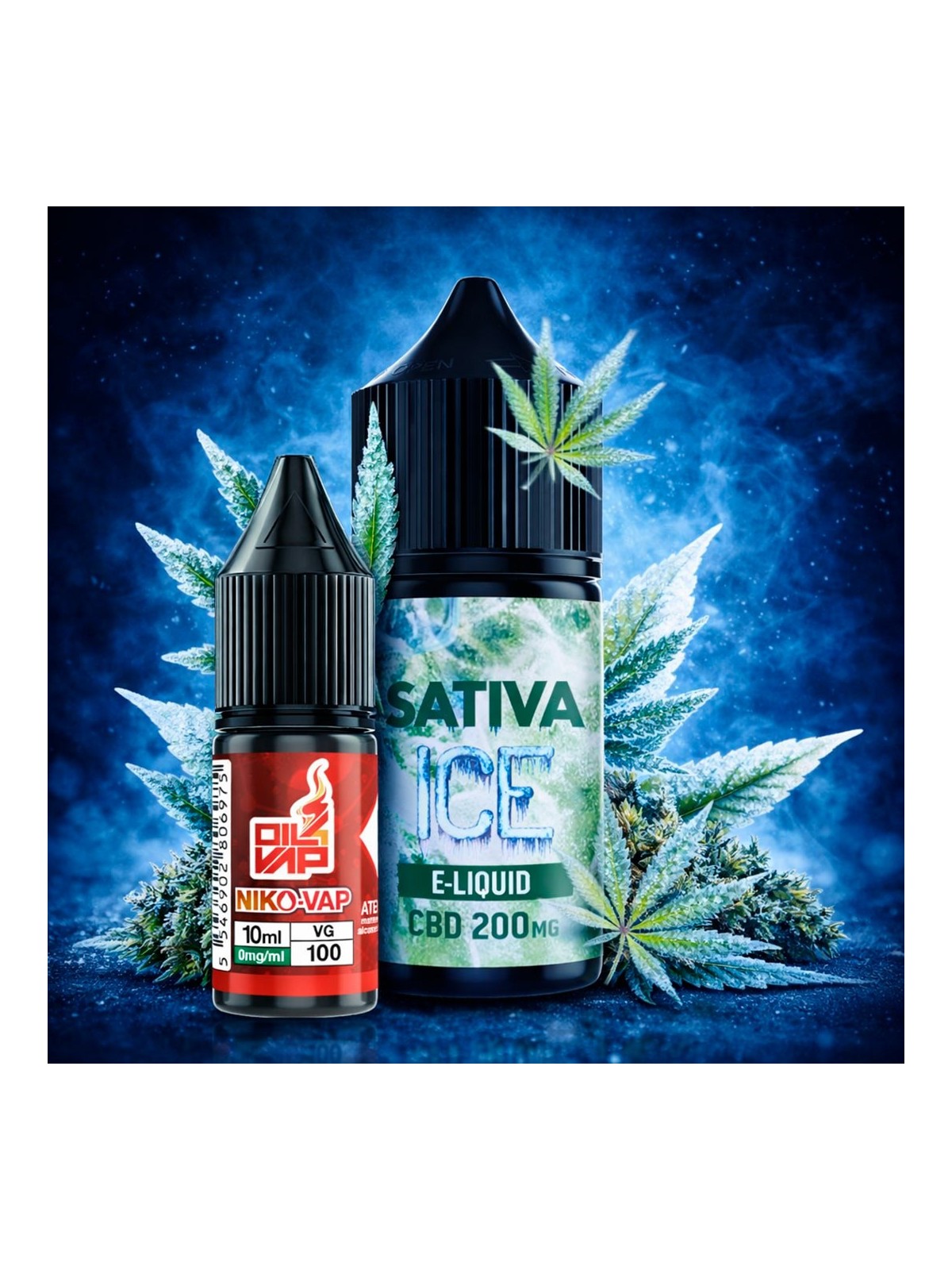 CNJ - AROMA LONGFILL SATIVA ICE CBD (10ML+10ML) 200MG CANNA JUICE - 1
