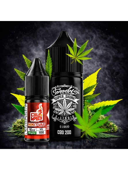 CNJ - AROMA LONGFILL SUPER SKUNK CBD (10ML +10ML) 200MG CANNA JUICE - 1
